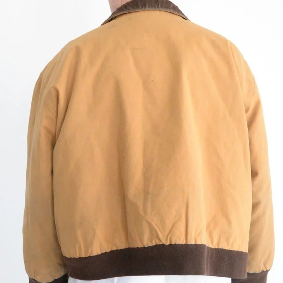 Vintage 80's Game Sportswear Tan Brown Zip Up Detroit Carhartt Style Jacket - Picture 3 of 14